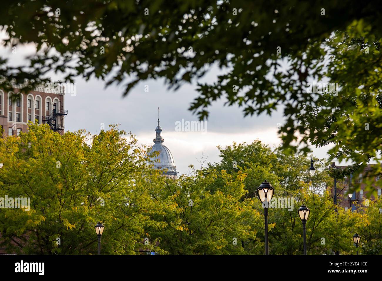 Springfield, Illinois - le bâtiment du capitole de l'État de l'Illinois. Banque D'Images