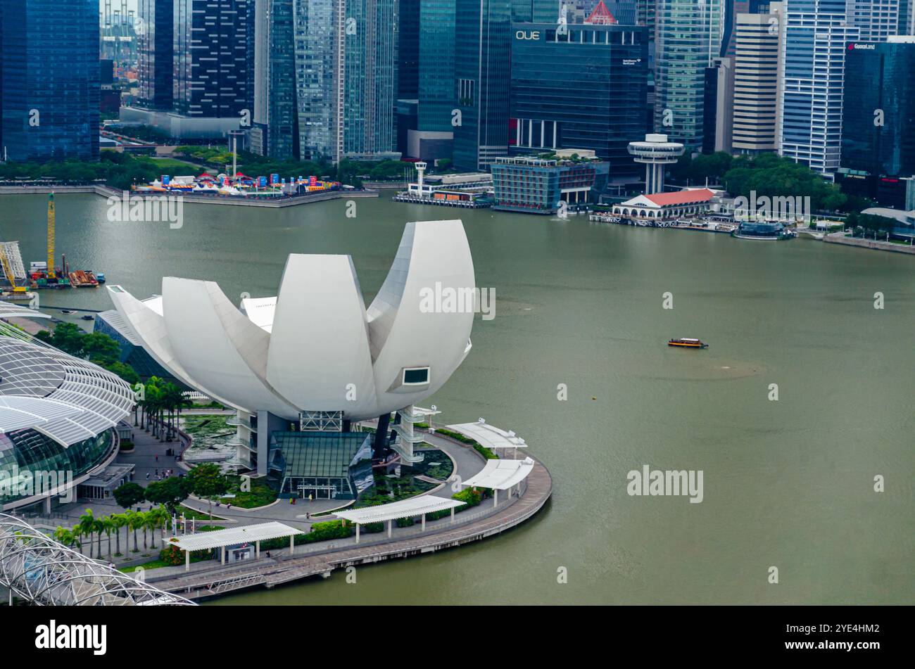 Sciences de l'Art Museum, Marina Bay, à Singapour, en Asie du Sud-Est, l'Asie Banque D'Images