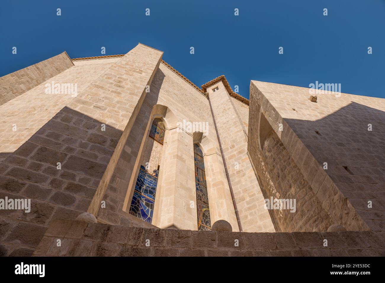 Église en pierre de Dubrovnik avec un clocher. Églises médiévales Banque D'Images