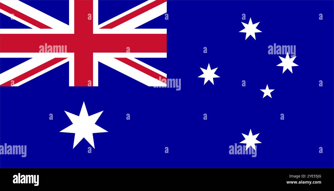 Icône du drapeau australien. Icône drapeau de l'Australie. Vecteur modifiable. Illustration de Vecteur