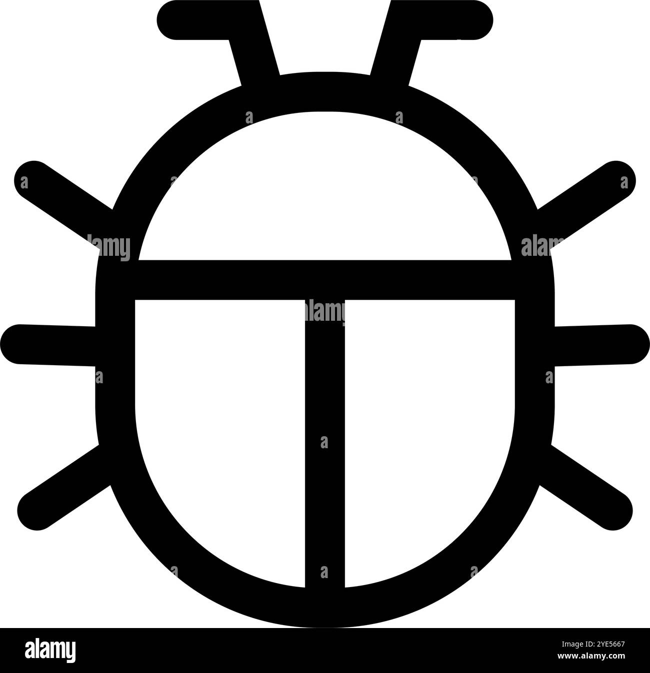 Icône de bogue informatique. Insecte. Vecteur modifiable. Illustration de Vecteur