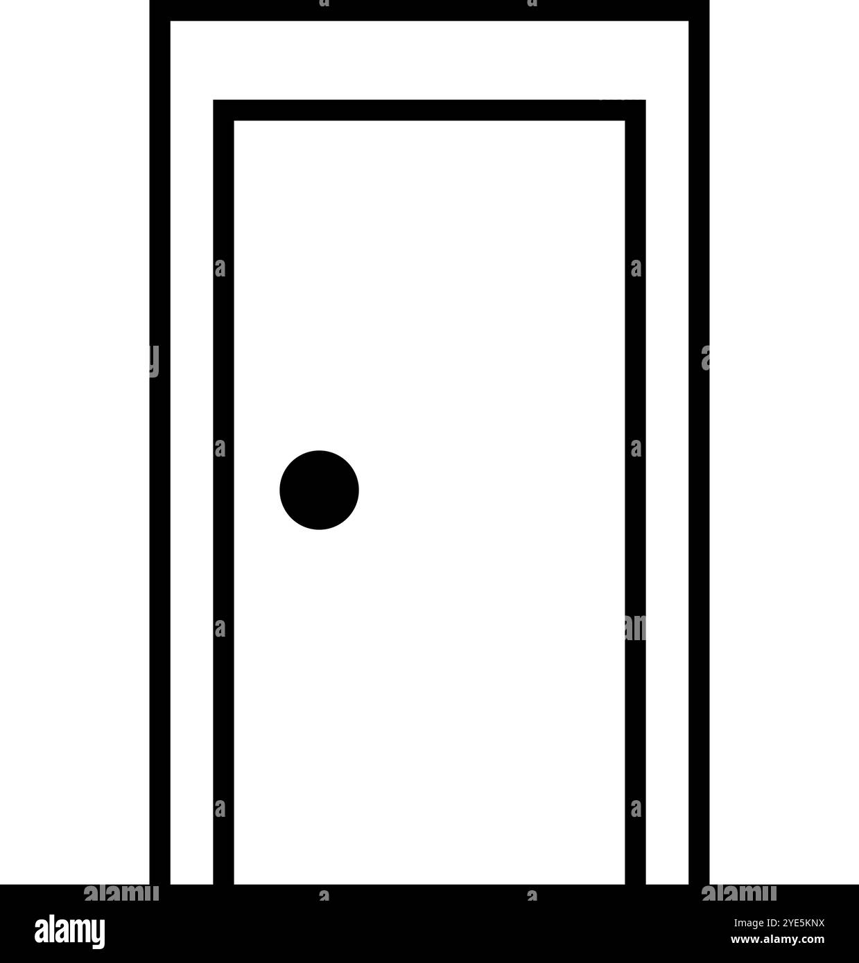 Icône de porte simple. Entrée. Porte avant. Vecteur modifiable. Illustration de Vecteur