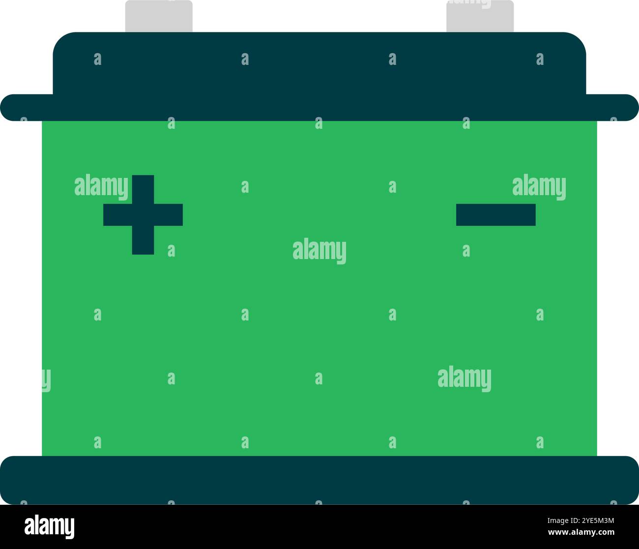 Icône de batterie de véhicule plate. Vecteur modifiable. Illustration de Vecteur