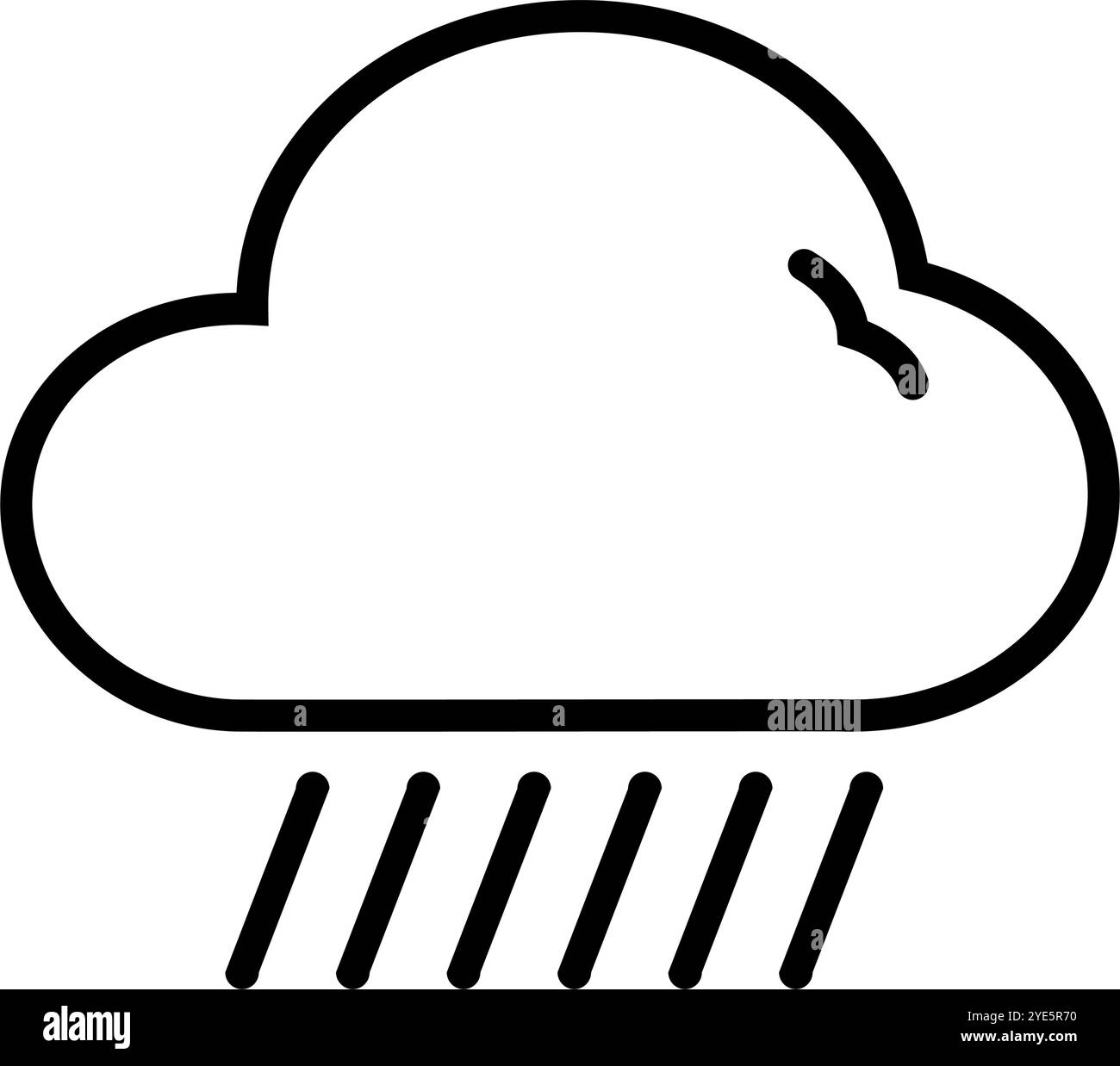 Icône nuage de pluie. Jour de pluie. Vecteur modifiable. Illustration de Vecteur