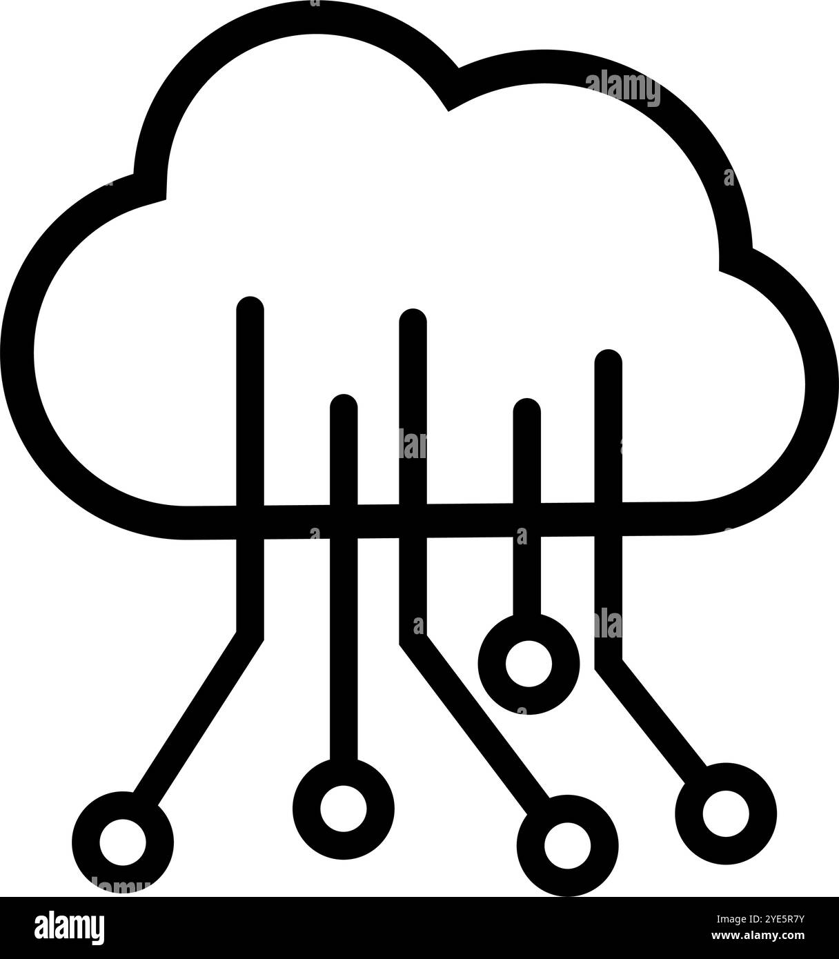 Icône de gestion du système Cloud. Vecteur modifiable. Illustration de Vecteur
