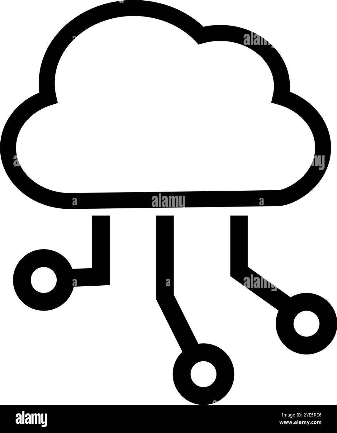 Icône de gestion du stockage Cloud. Vecteur modifiable. Illustration de Vecteur