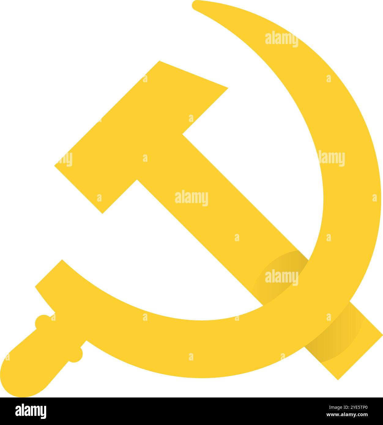 Icône de faucille et de marteau plate. Icône communiste. Vecteur modifiable. Illustration de Vecteur