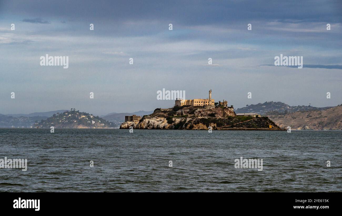 Ancien pénétentiaire fédéral d'Alcatraz sur l'île d'Alcatraz dans la baie de San Francisco en Californie Banque D'Images