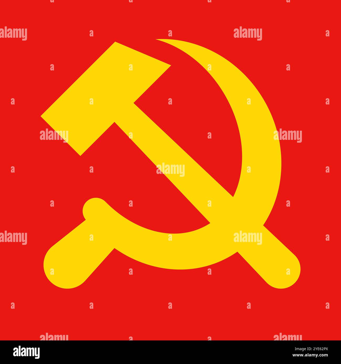 Icône communiste. Marteau et faucille. Parti communiste. Vecteur modifiable. Illustration de Vecteur
