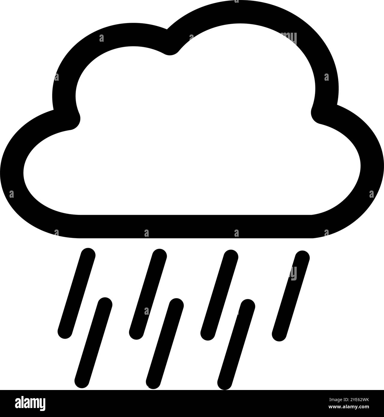 Icône de forte pluie. Squall. Vecteur modifiable. Illustration de Vecteur