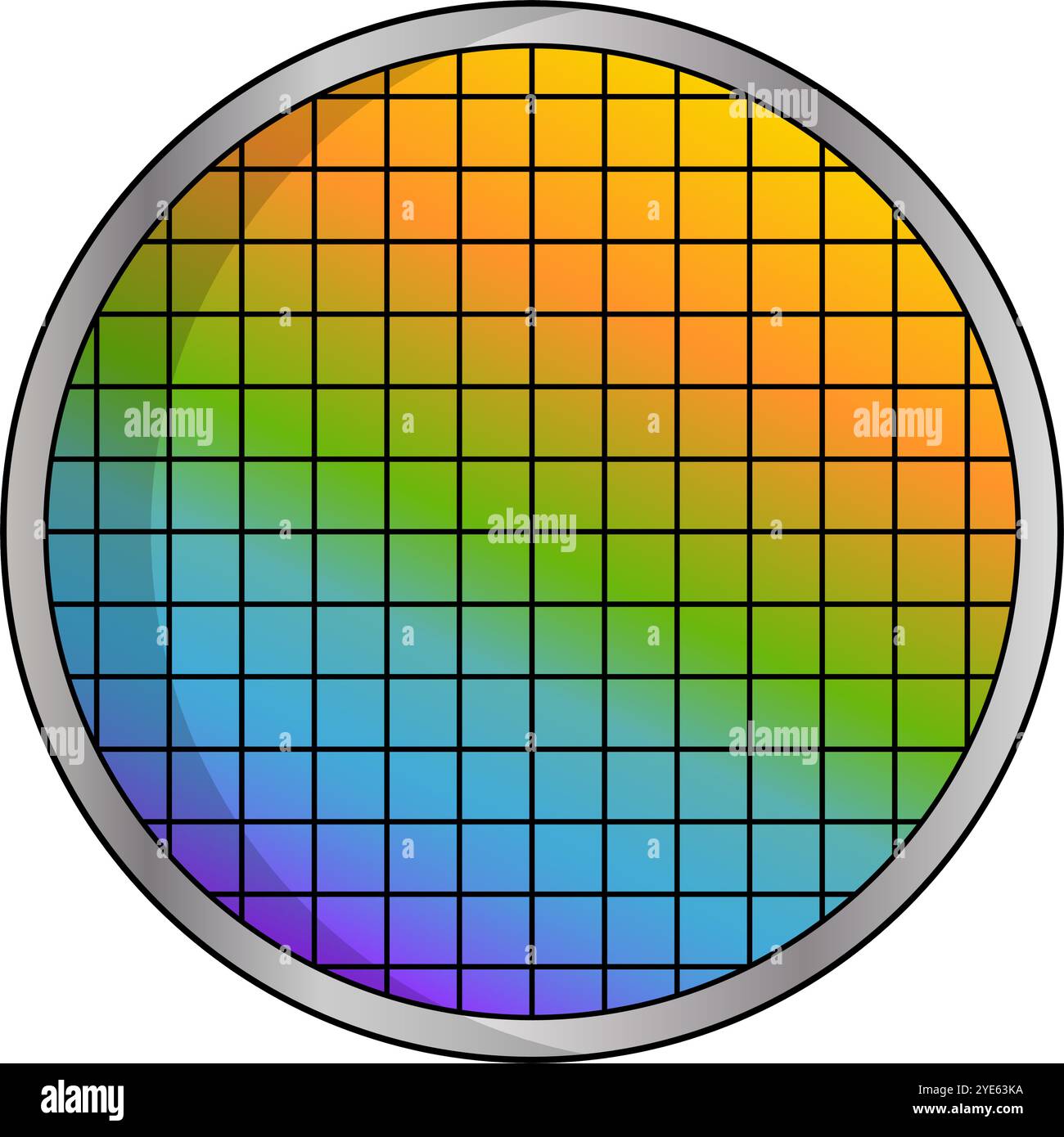 Icône de plaquette de silicium simple. Vecteur modifiable. Illustration de Vecteur