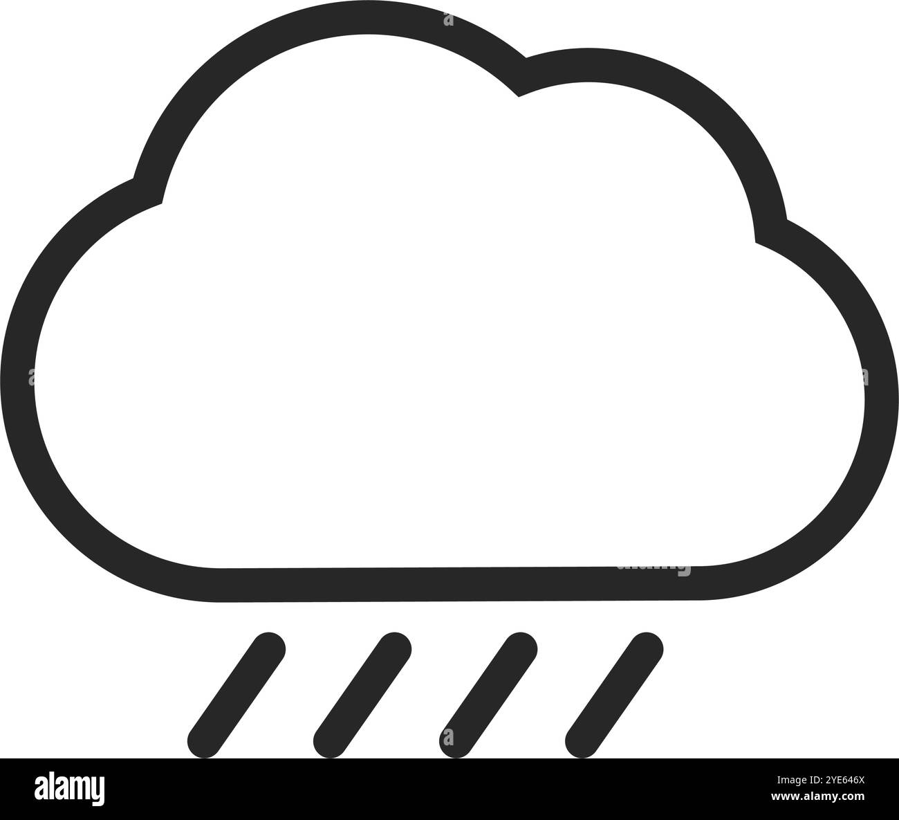 Icône de pluie simple. Signe de pluie. Vecteur modifiable. Illustration de Vecteur