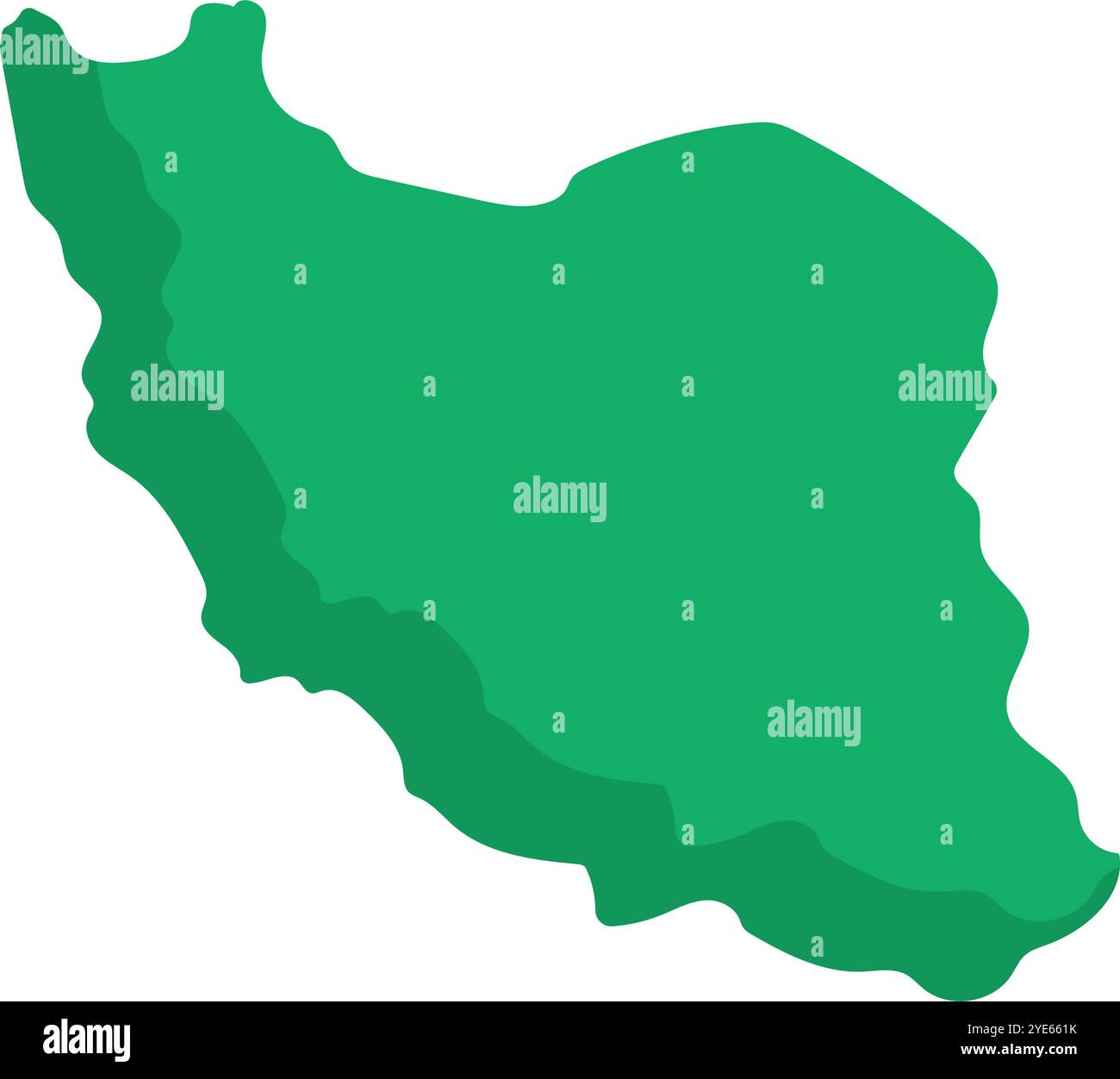 Icône de carte Iran design plat. Vecteur modifiable. Illustration de Vecteur