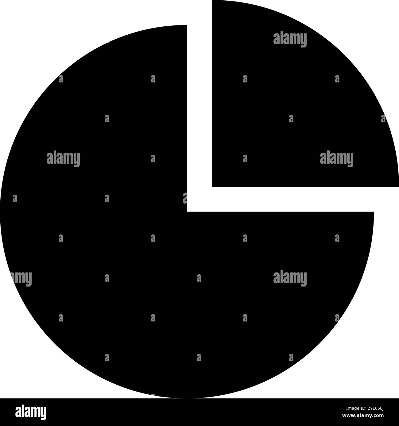 Icône de silhouette de graphique circulaire. Part ou pourcentage. Vecteur modifiable. Illustration de Vecteur