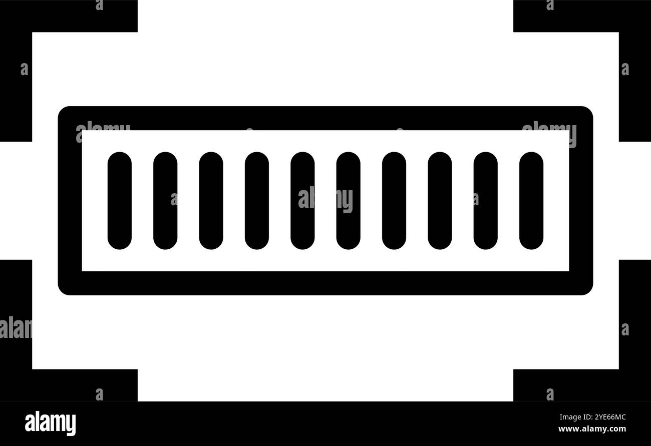 Icône de lecture de code-barres. Identifiant. Vecteur modifiable. Illustration de Vecteur