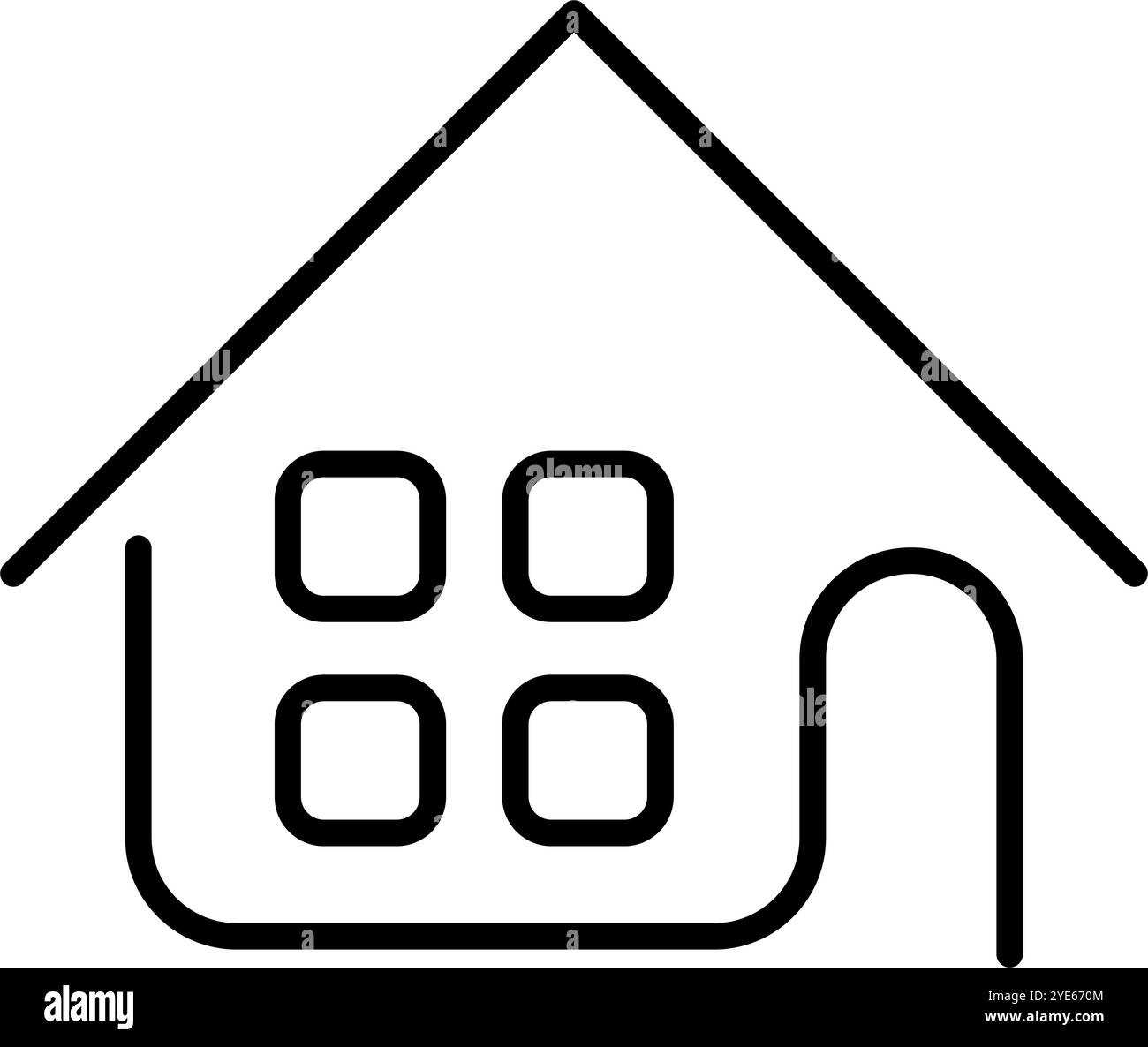 Logo design maison élégant. Logo du boîtier. Vecteur modifiable. Illustration de Vecteur