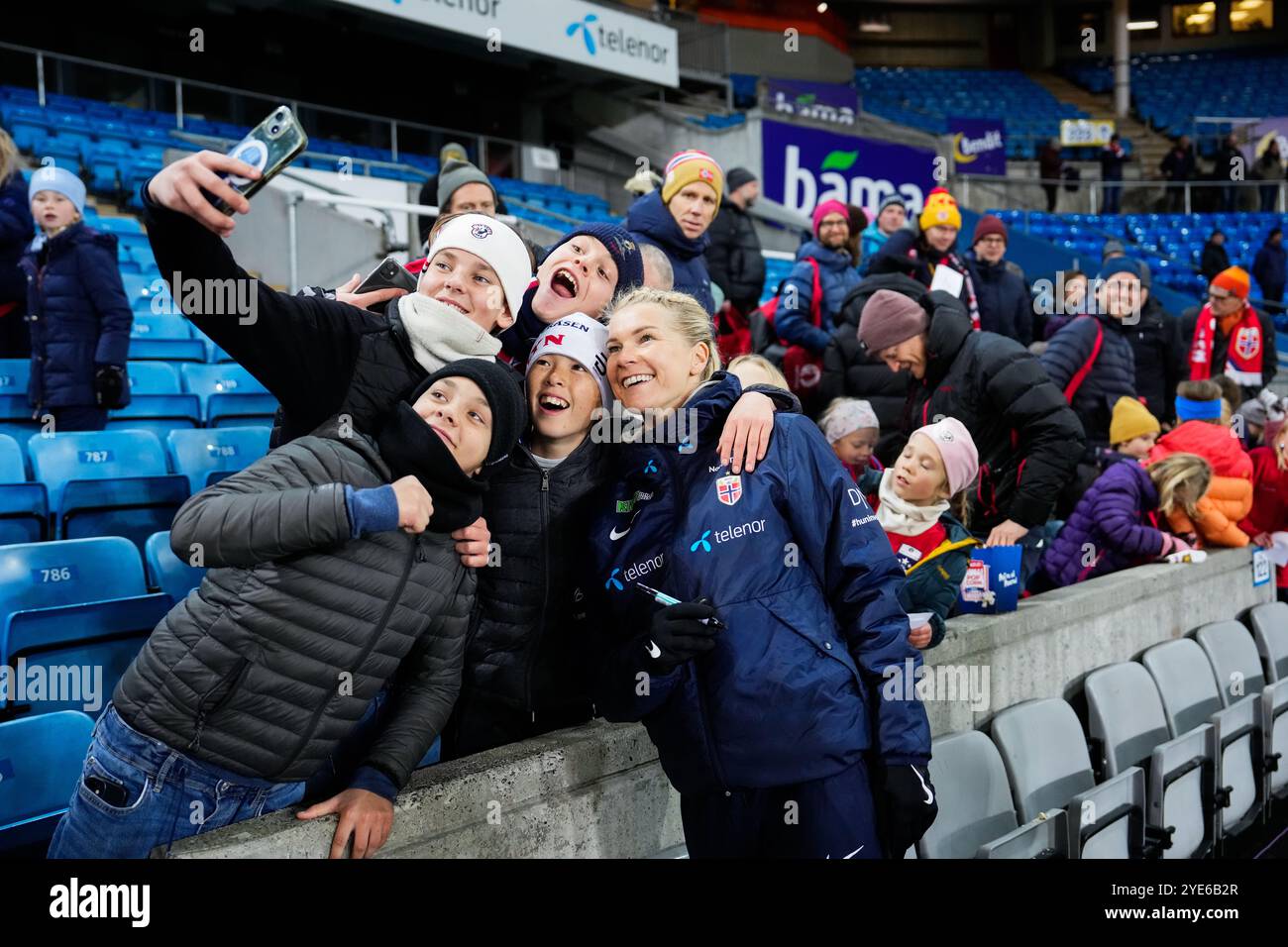 Oslo 20241029. La norvégienne Ada Hegerberg après le match de qualification pour le Championnat d'Europe féminin entre la Norvège et l'Albanie au stade Ullevaal. Photo : Beate Oma Dahle / NTB Banque D'Images