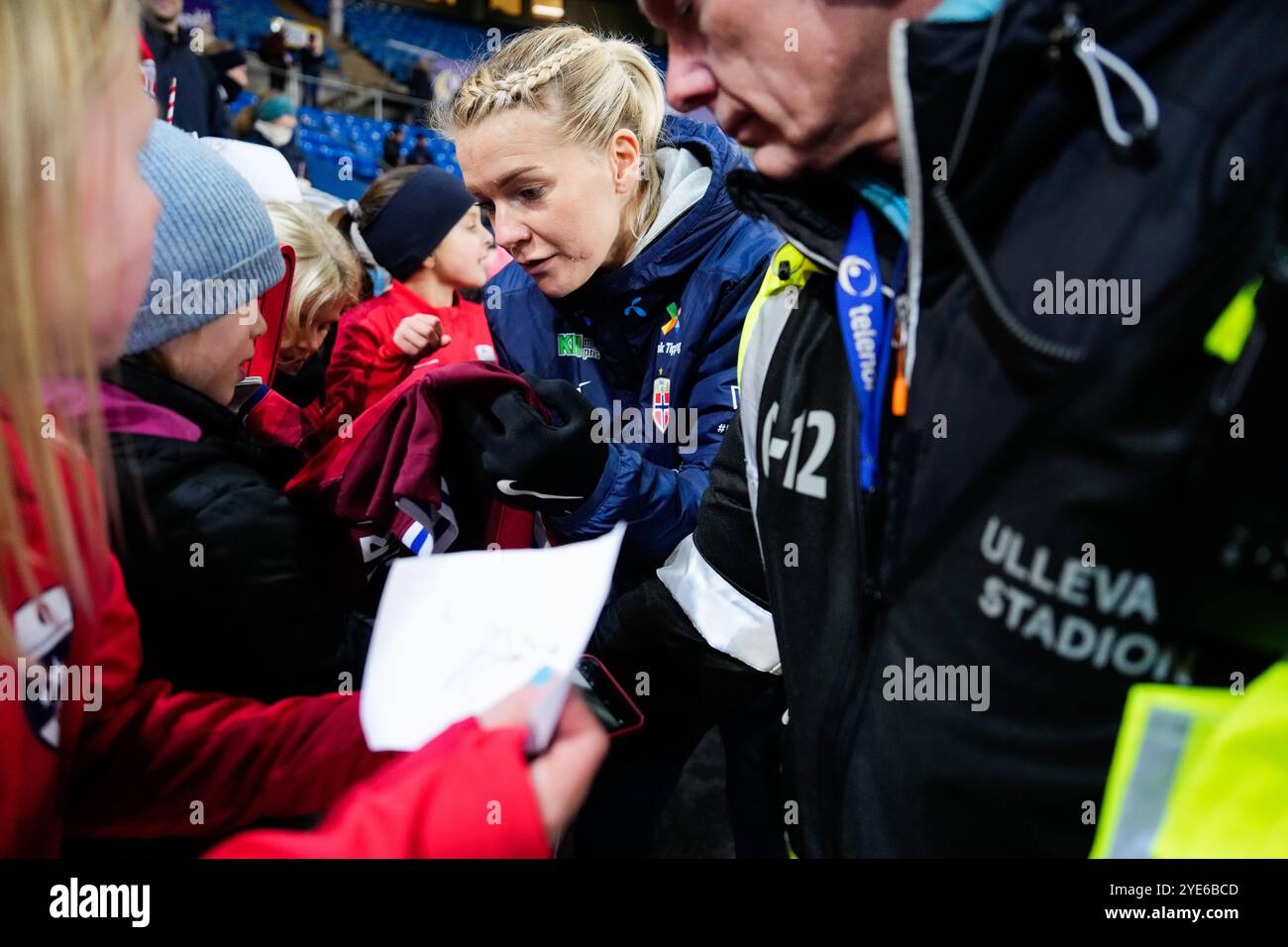 Oslo 20241029. La norvégienne Ada Hegerberg après le match de qualification pour le Championnat d'Europe féminin entre la Norvège et l'Albanie au stade Ullevaal. Photo : Beate Oma Dahle / NTB Banque D'Images