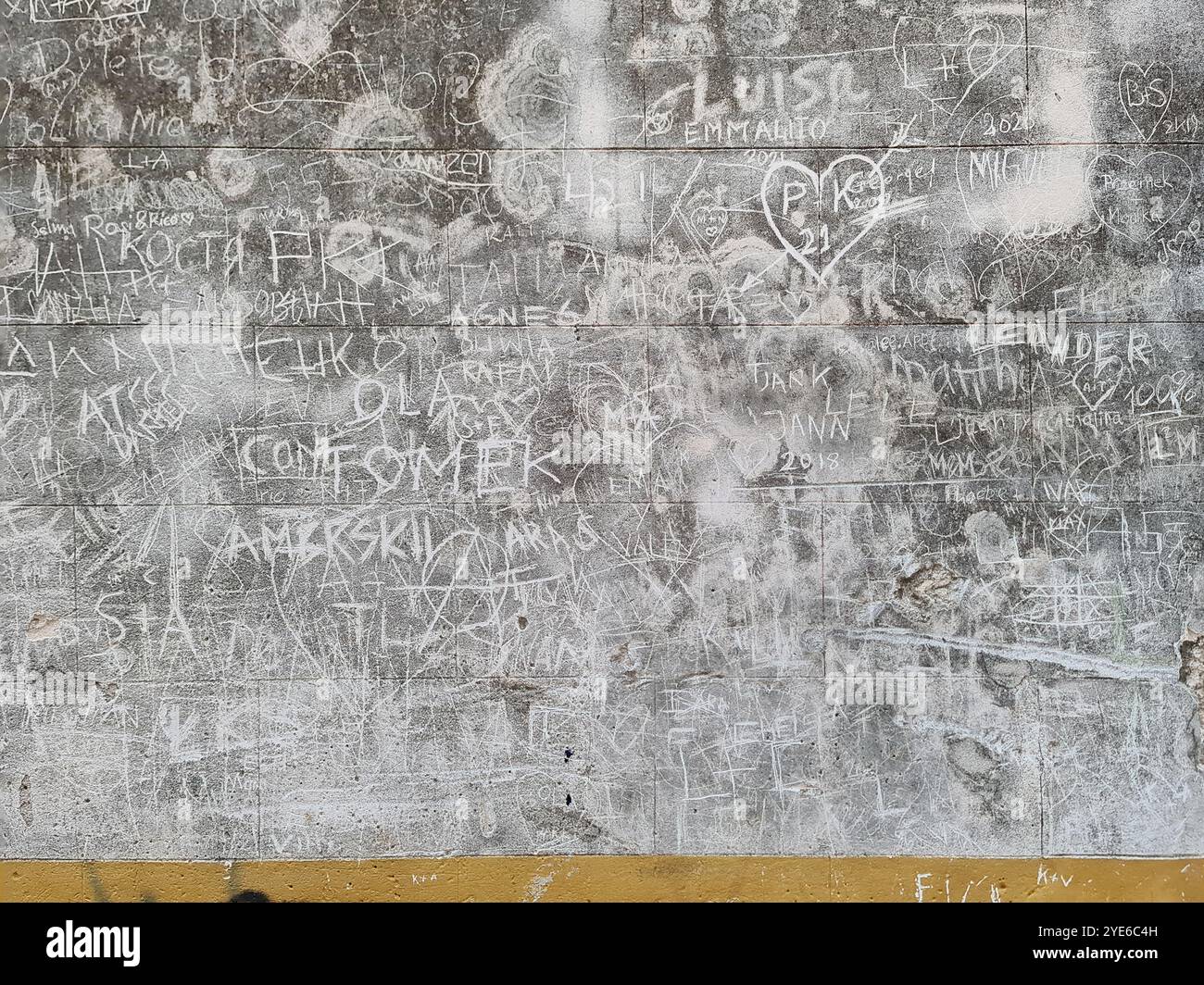 Gribouillis sur un mur, Espagne, Îles Baléares, Majorque Banque D'Images