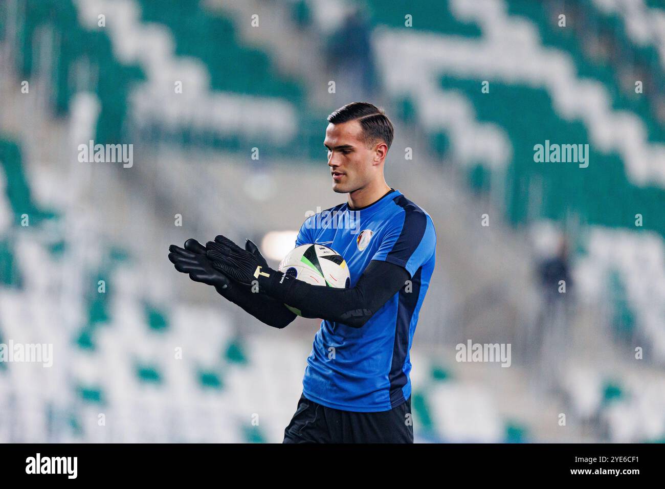 Kewin Komar (Puszcza Niepolomice) vu pendant le match PKO BP Ekstraklasa entre les équipes de Radomiak Radom et Puszcza Niepolomice au Stadion Miejski im. Braci Czachorow. Banque D'Images