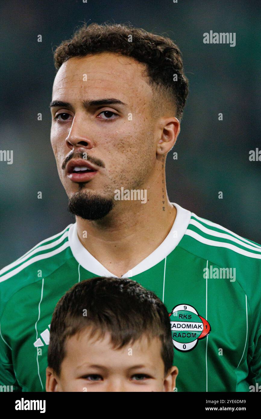 Radom, Pologne. 21 octobre 2024. Joao Peglow (Radomiak Radom) vu pendant le match PKO BP Ekstraklasa entre les équipes de Radomiak Radom et Puszcza Niepolomice au Stadion Miejski im. Braci Czachorow. (Photo de Maciej Rogowski/SOPA images/Sipa USA) crédit : Sipa USA/Alamy Live News Banque D'Images
