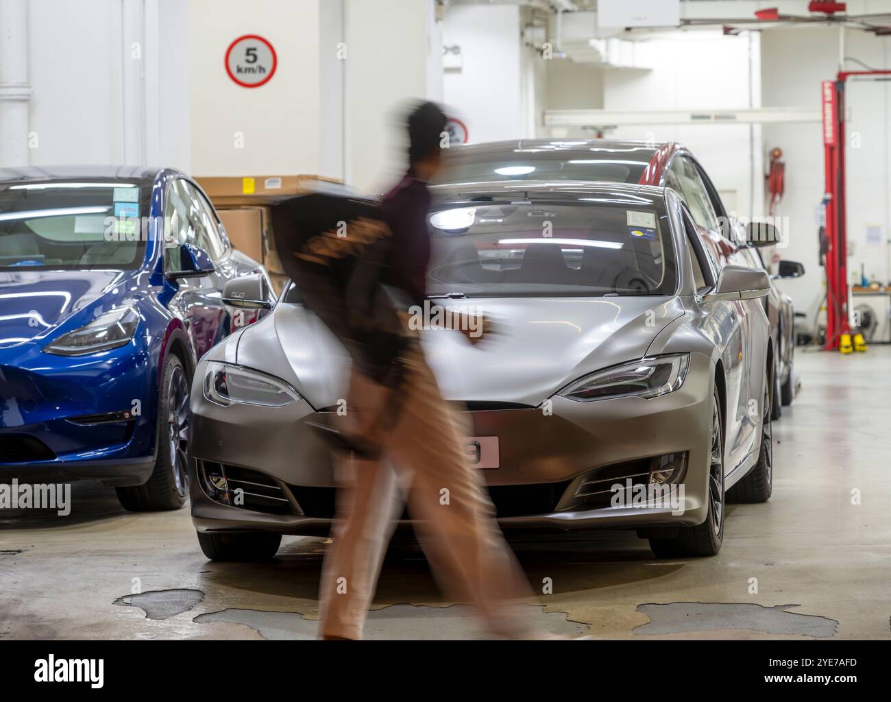 Tesla Cars, Hong Kong, Chine. Banque D'Images