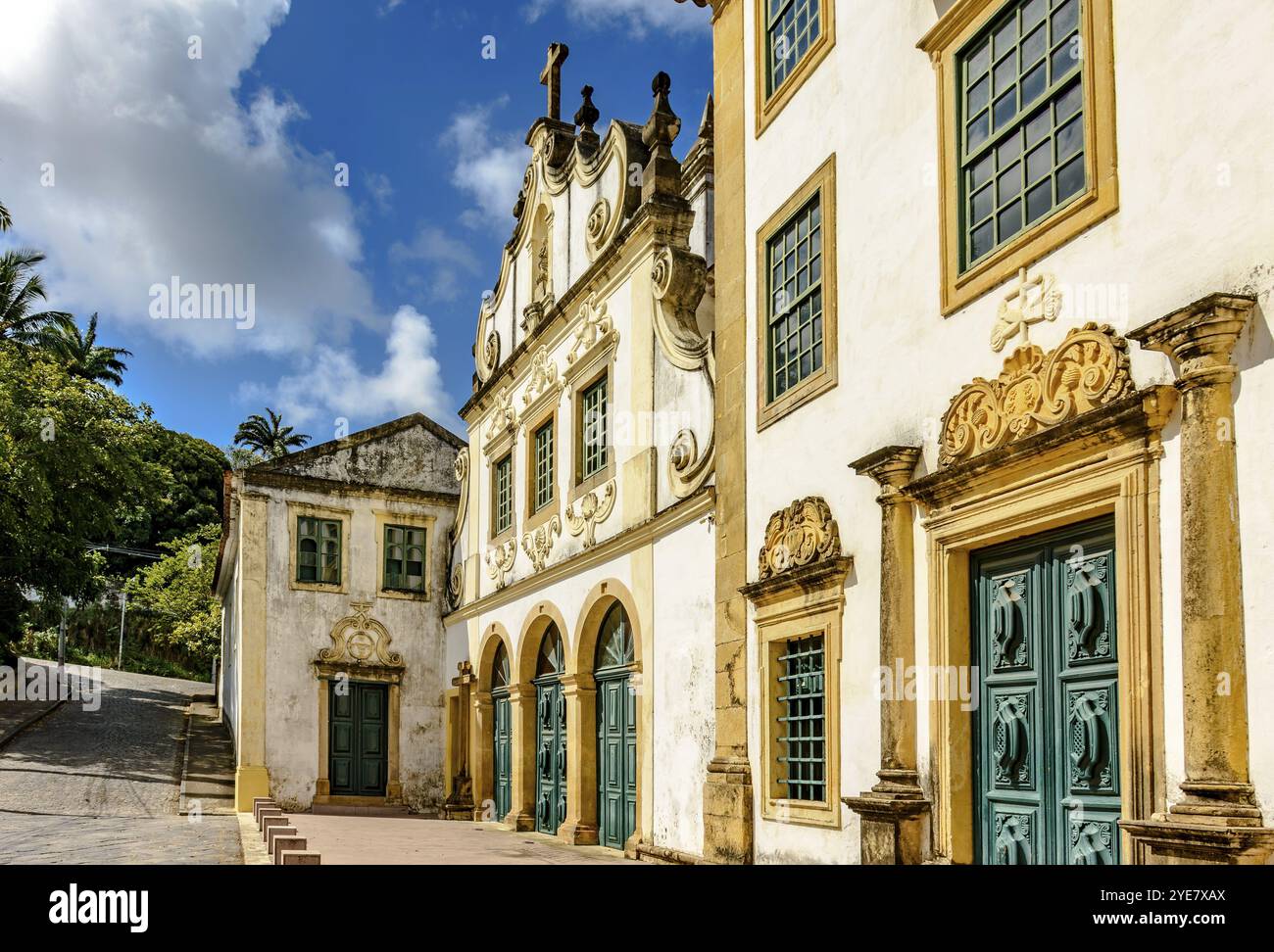 Église historique de style baroque dans la ville d'Olinda à Penambuco, Brésil, Olinda, Pernambuco, Brésil, Amérique du Sud Banque D'Images Église historique de style baroque dans la ville d'Olinda à Penambuco, Brésil, Olinda, Pernambuco, Brésil, Amérique du Sud Banque D'Images