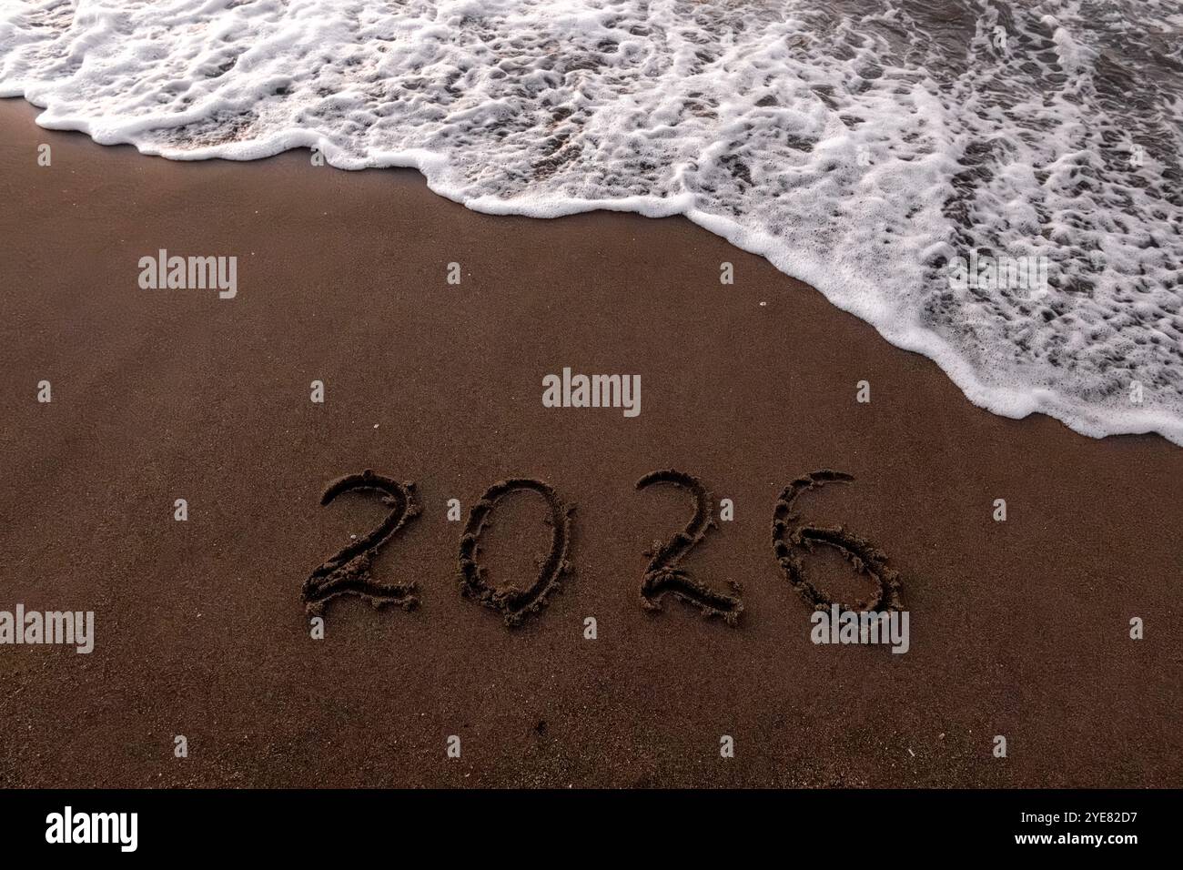 Inscription de Noël 2005 sur la plage d'été Banque D'Images