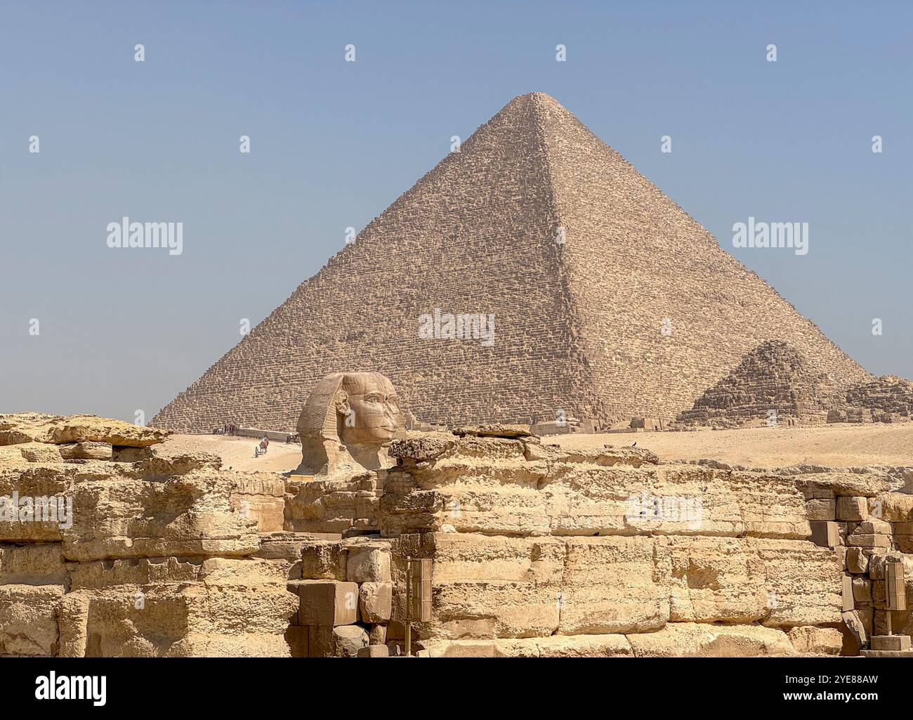 sphinx et pyramide de gizeh, guide de voyage d'égypte Banque D'Images