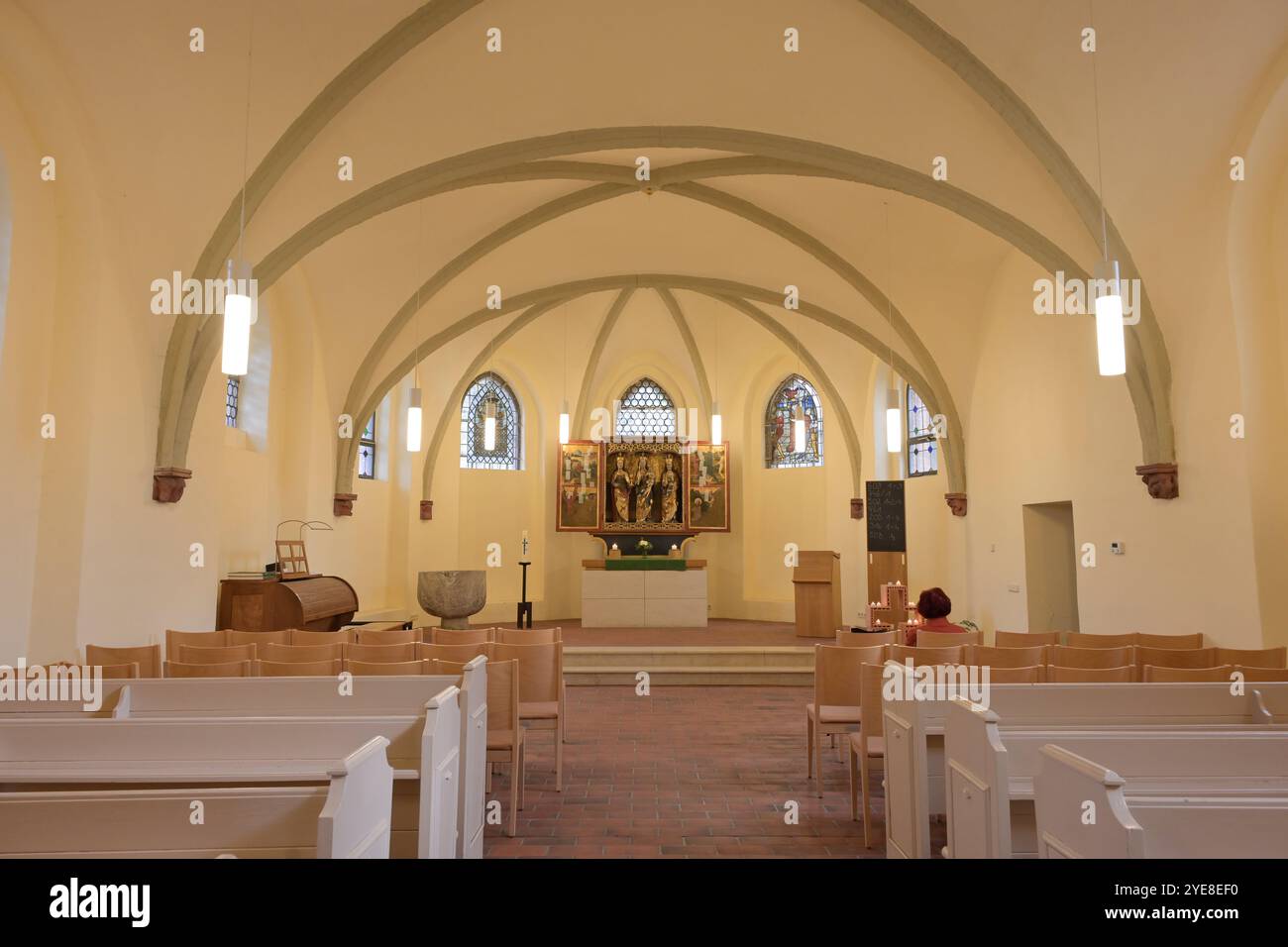 Dorfkirche, Stralau, Friedrichshain, Berlin, Deutschland Banque D'Images