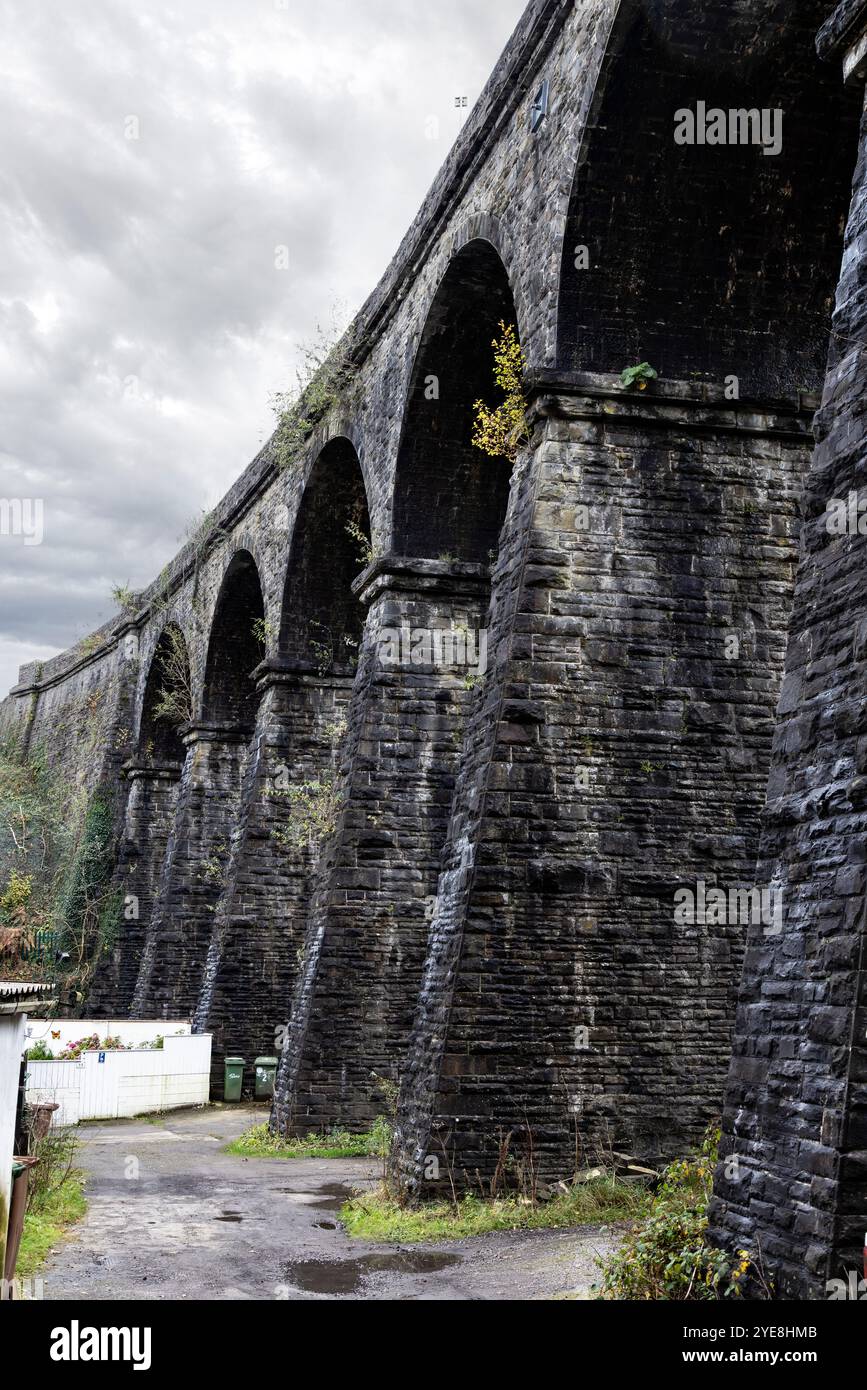 Viaduc Bargoed, Aberbargoed, Caerphilly, pays de Galles, Royaume-Uni Banque D'Images