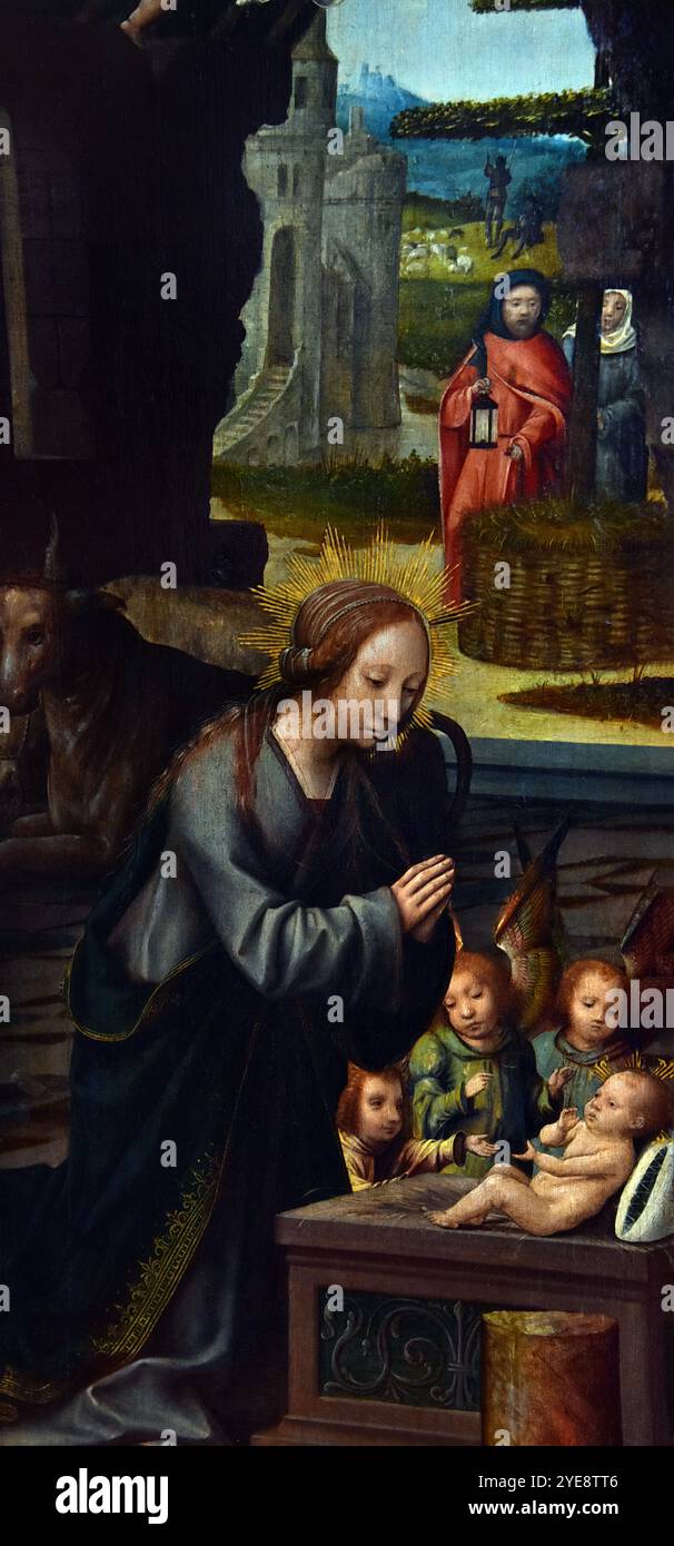 L'Adoration des Mages - L'Adoration des Rois Triptyque Anvers Belgique, 1530 Musée des Beaux-Arts de Dijon France 17ème siècle ( Nativité, se réfère à la naissance de Jésus, figure centrale de la religion du christianisme, célébrer la Nativité, pendant, Noël, ) Banque D'Images