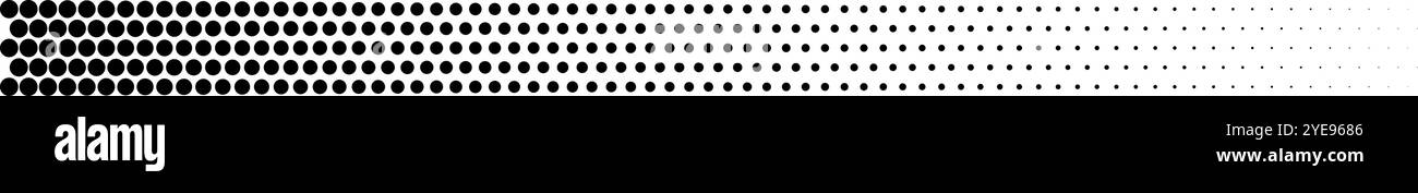 Ligne de dégradé en pointillés demi-teintes. Pinceau texturé abstrait vectoriel isolé, élément de conception Illustration de Vecteur