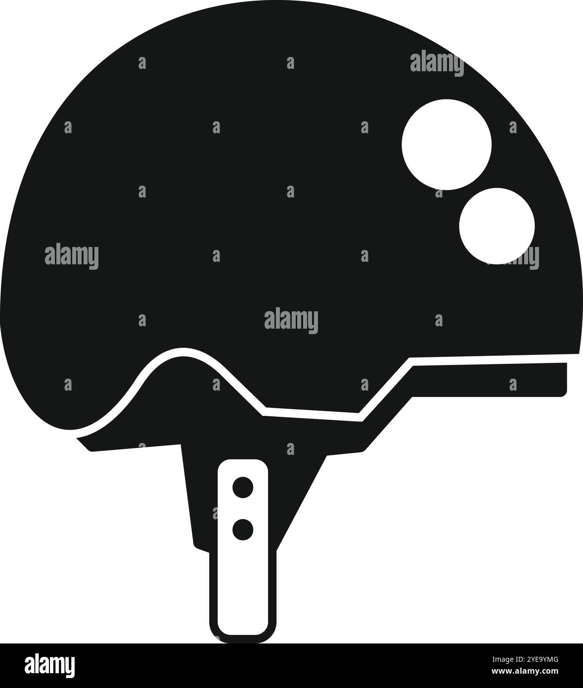 Silhouette noire d'un casque d'escalade assurant la sécurité lors des ascensions difficiles Illustration de Vecteur