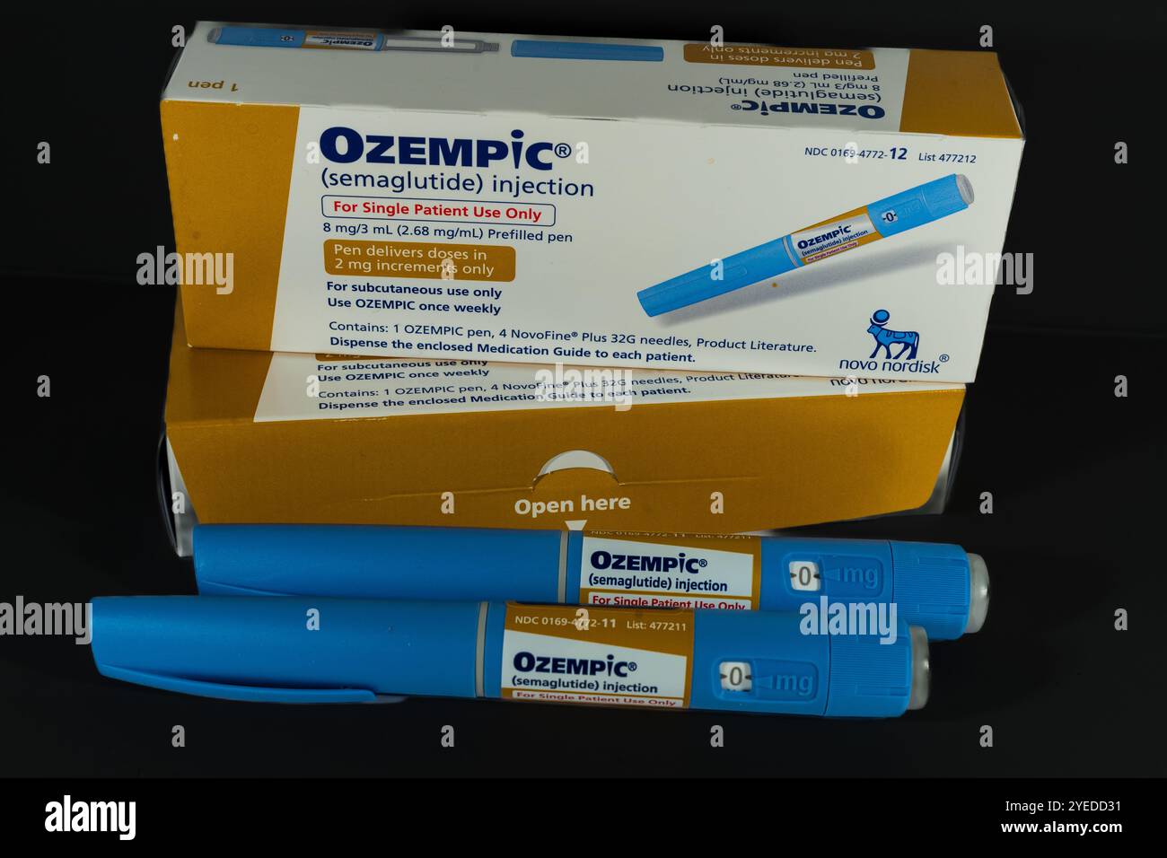 York, PA, États-Unis – 30 octobre 2024 : Ozempic est un médicament contre le diabète pour contrôler la glycémie et est également prescrit pour la perte de poids. Banque D'Images