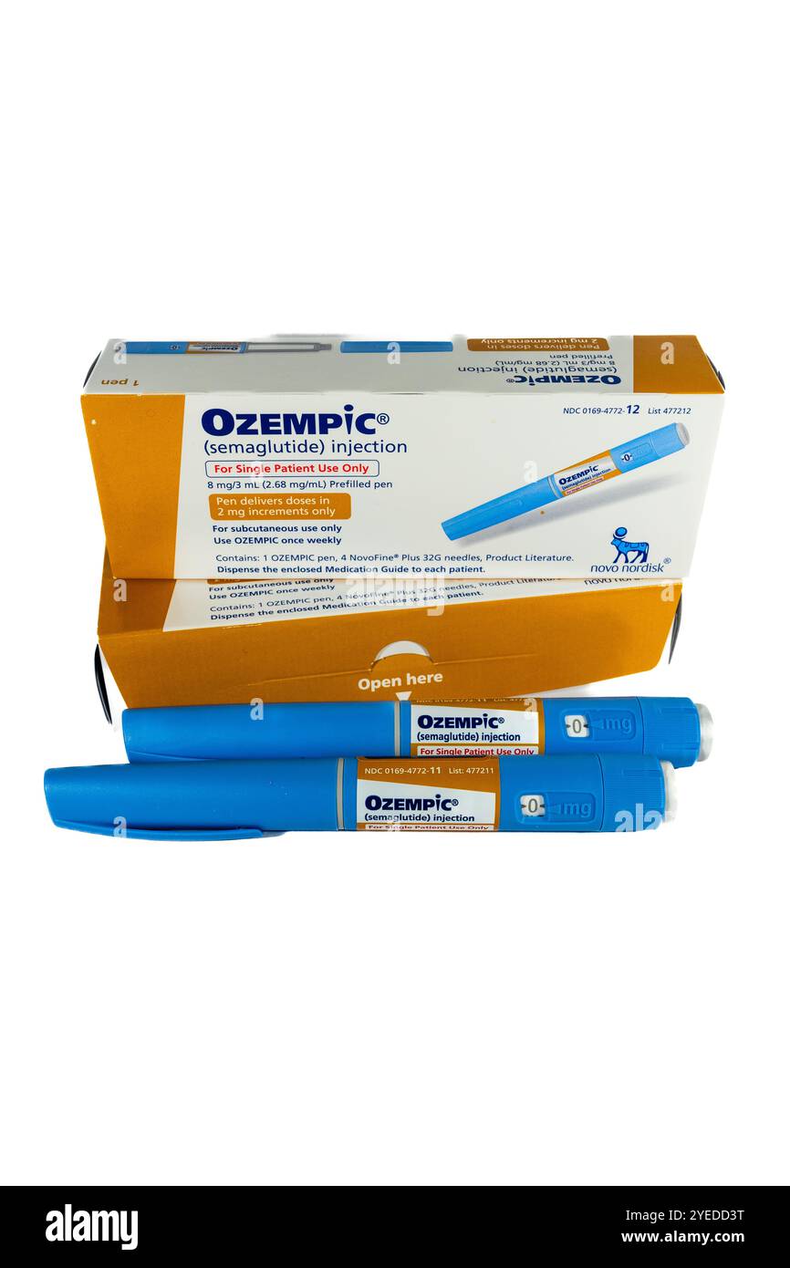 York, PA, États-Unis – 30 octobre 2024 : Ozempic est un médicament contre le diabète pour contrôler la glycémie et est également prescrit pour la perte de poids. Banque D'Images