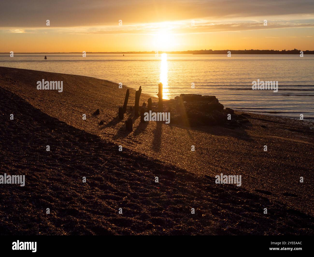 Harwich Haven au coucher du soleil Banque D'Images