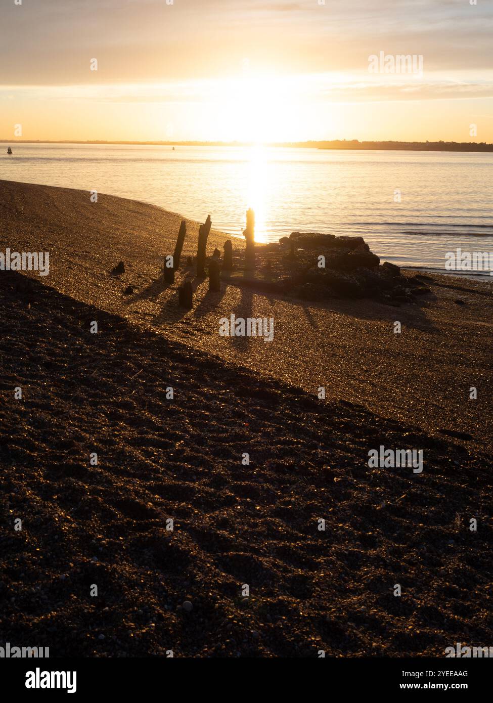 Harwich Haven au coucher du soleil Banque D'Images