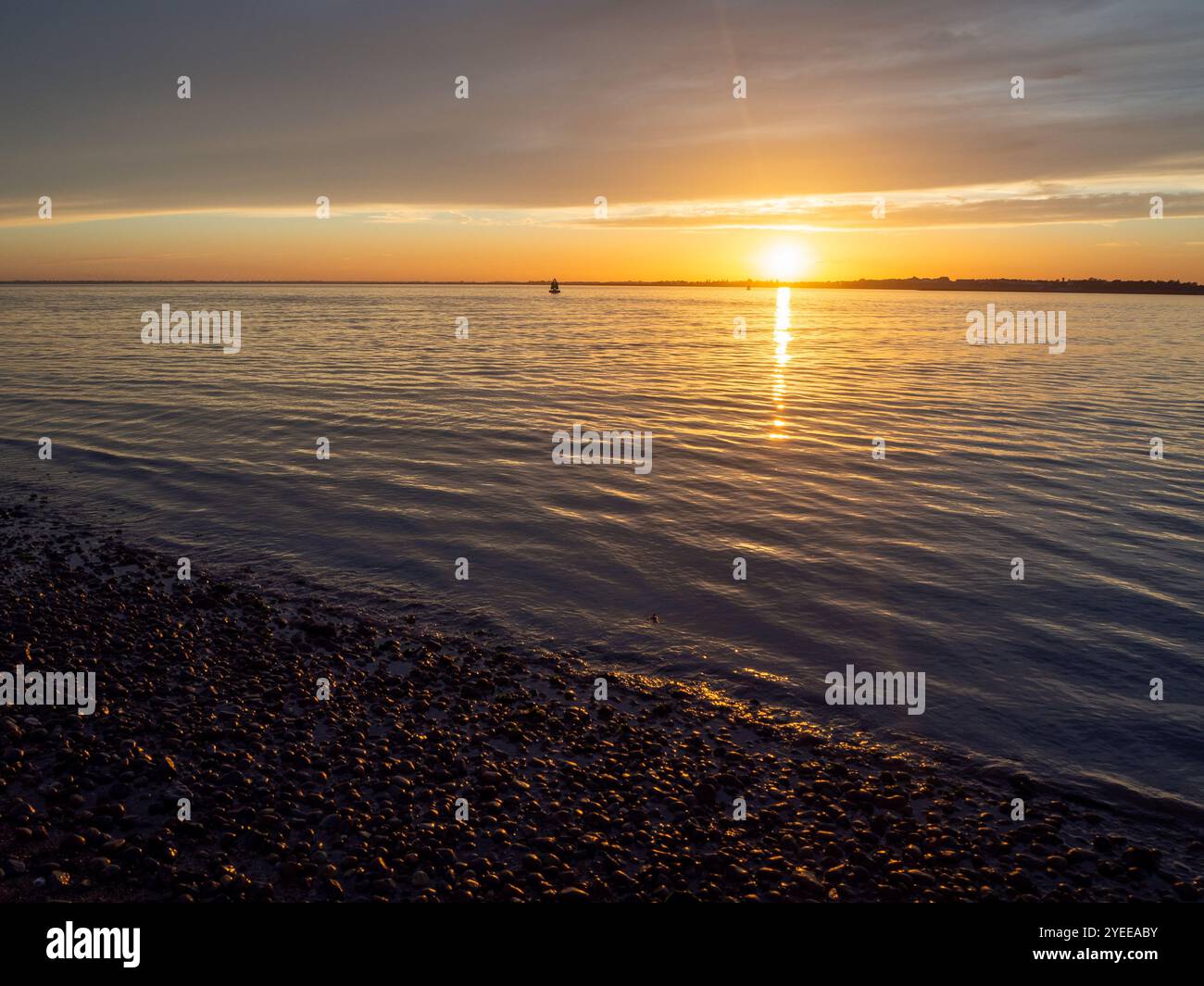 Harwich Haven au coucher du soleil Banque D'Images