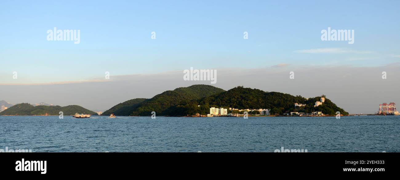 Une vue de Hei Ling Chau à Hong Kong. Banque D'Images