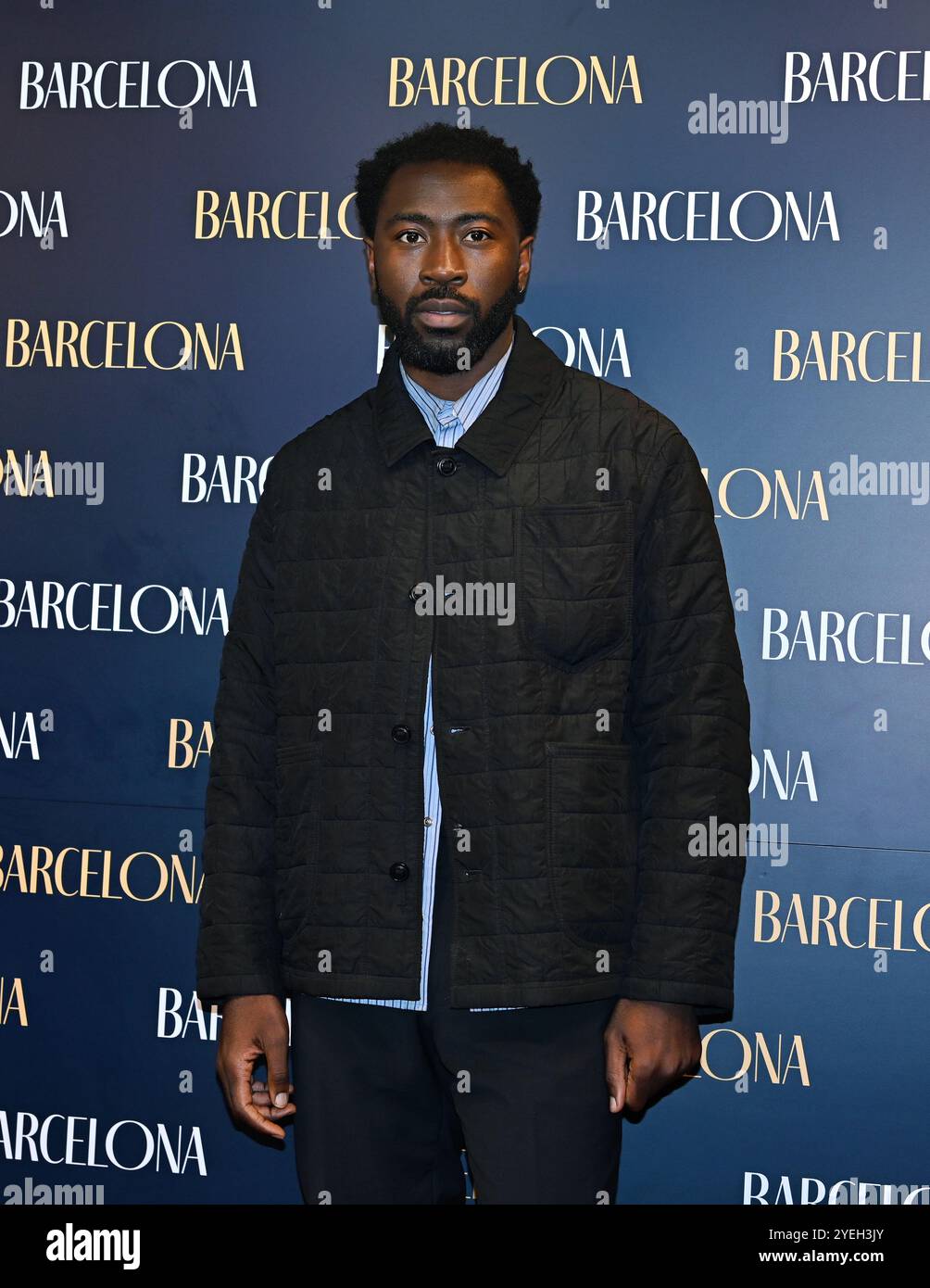 LONDRES, ROYAUME-UNI. 30 octobre 2024. Aaron Shosanya assiste à la soirée de gala de la pièce « Barcelona » au Duke of York's Theatre, à Londres, au Royaume-Uni. (Photo de 李世惠/Voir Li/Picture Capital) crédit : Voir Li/Picture Capital/Alamy Live News Banque D'Images