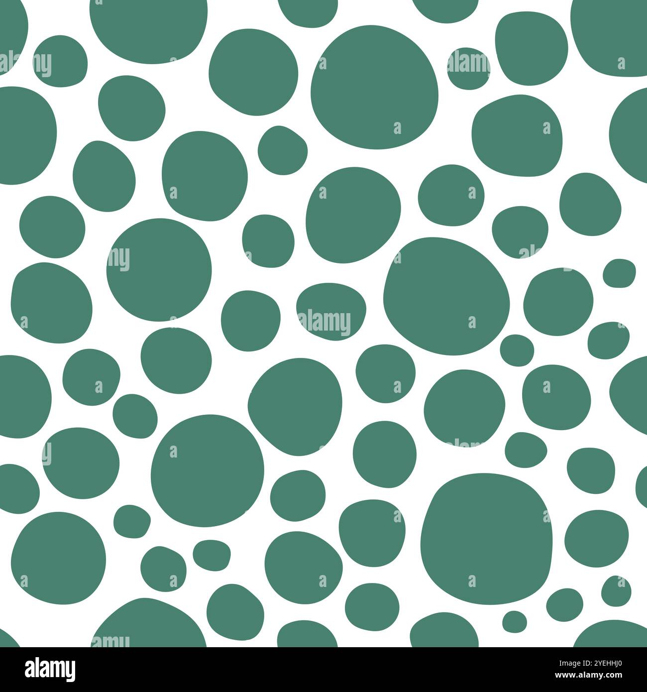 Modèle sans couture avec de grands cercles verts abstraits sur fond blanc Illustration de Vecteur