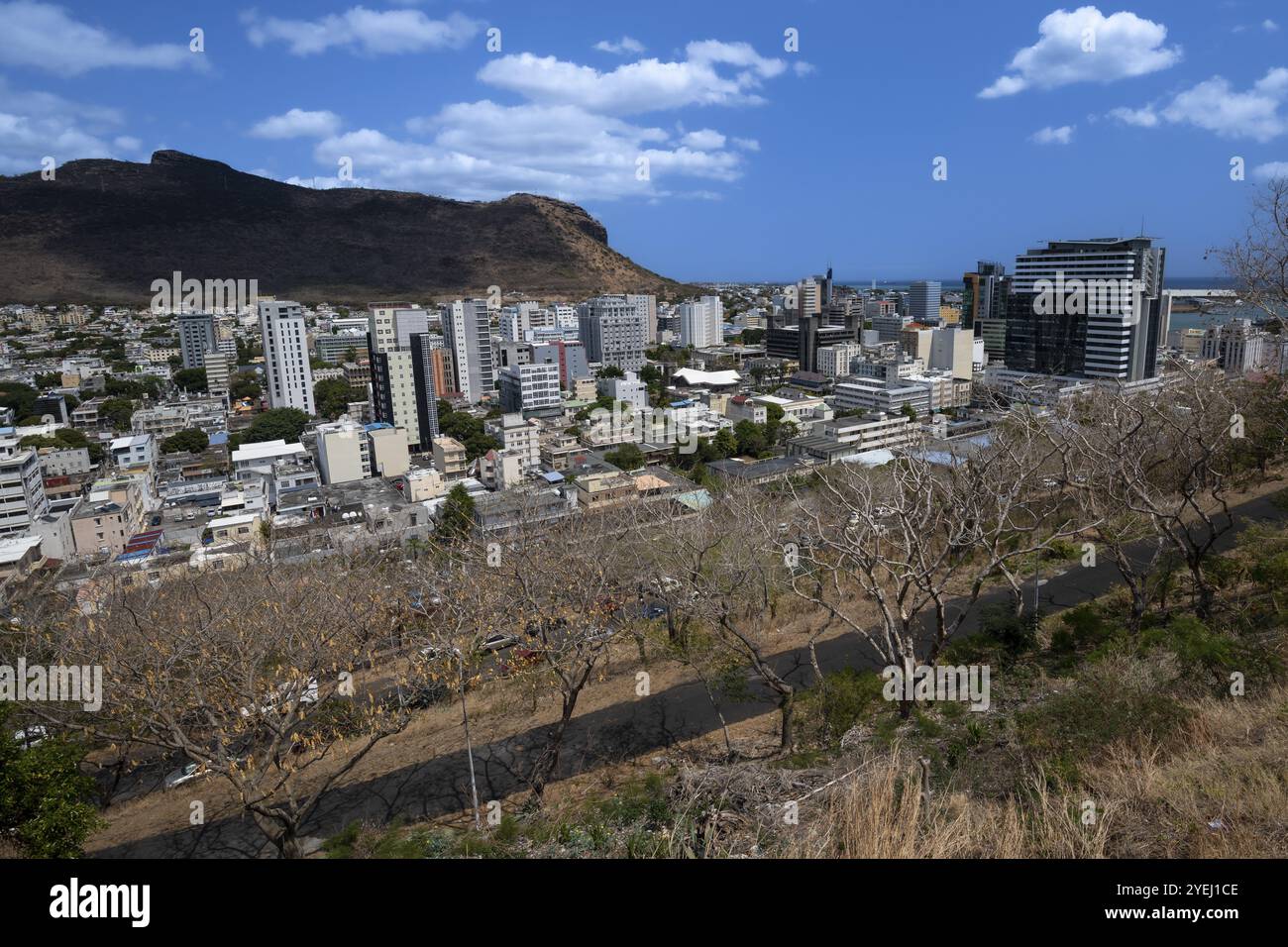 Vue, vue de Citadelle Fort Adelaide sur Port Louis, Océan Indien, Île, Maurice, Océan Indien, île Maurice, Afrique Banque D'Images