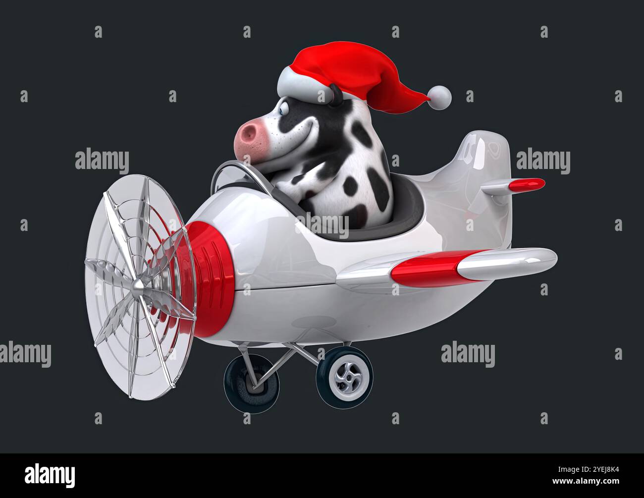 Vache amusante en 3D. Banque D'Images