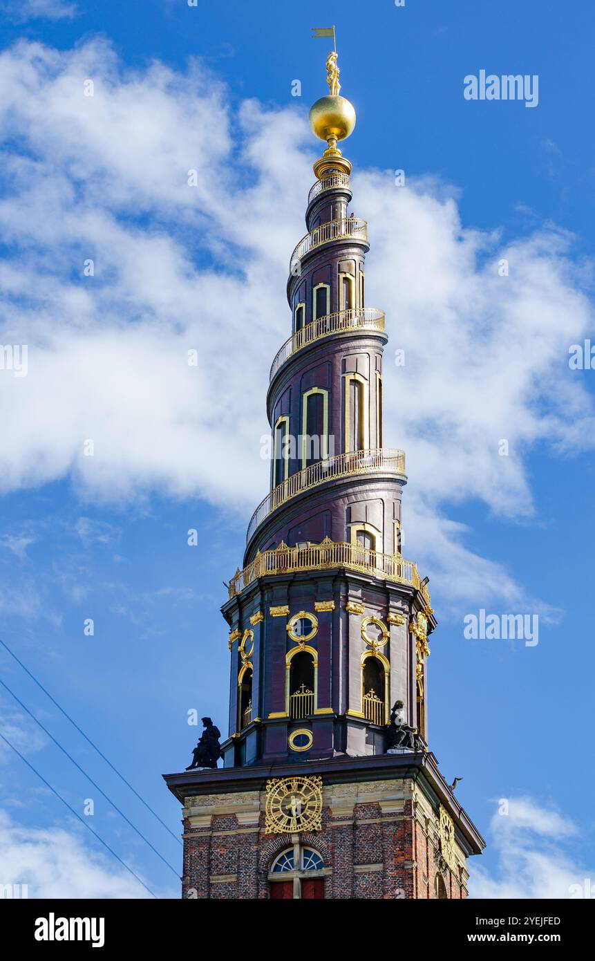 Église de notre Sauveur (en danois : VOR Frelsers Kirke), Copenhague, Danemark Banque D'Images