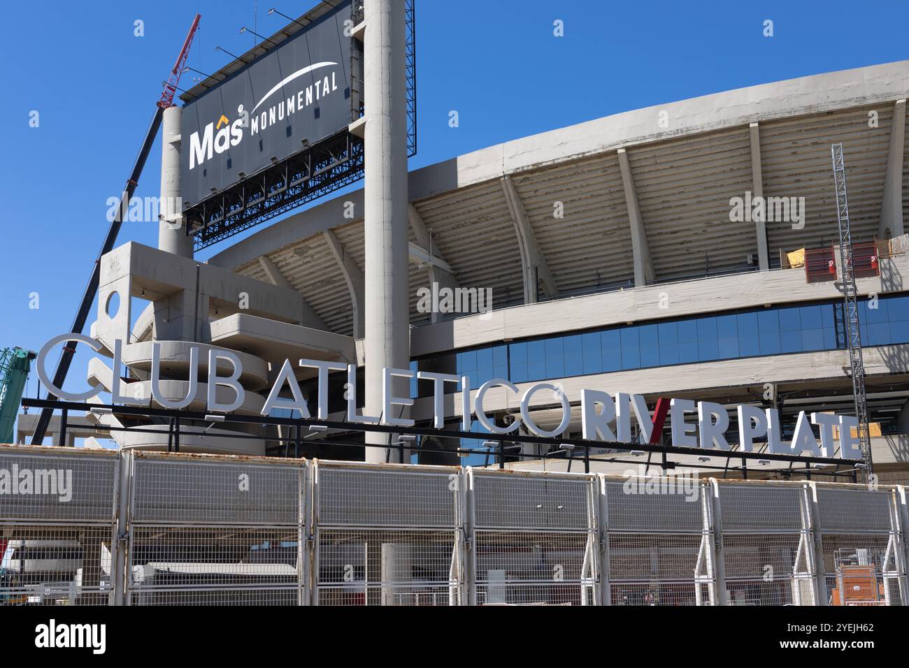 Buenos Aires, Argentine. 27 octobre 2024. Club Atletico River plate Stadium Mas Monumental, un club de sport professionnel argentin Banque D'Images