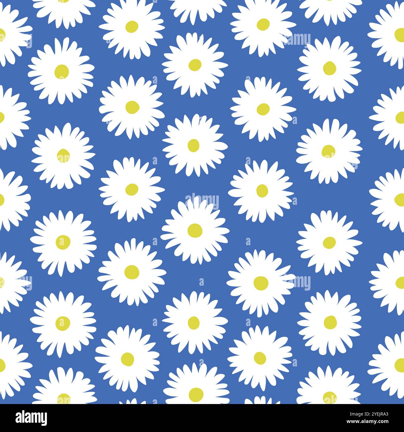 Modèle sans couture avec des fleurs blanches sur fond bleu Illustration de Vecteur