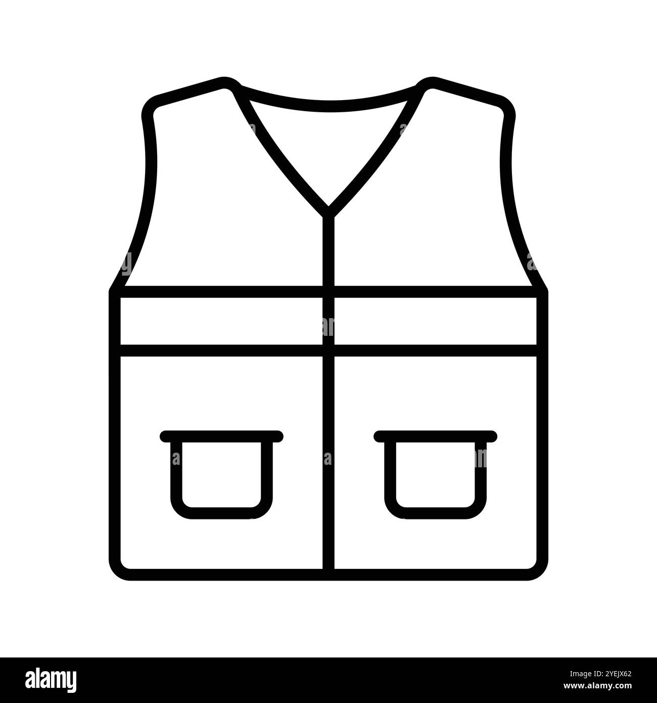 Une icône de veste de sécurité dans un style moderne, veste de protection, gilet de construction Illustration de Vecteur