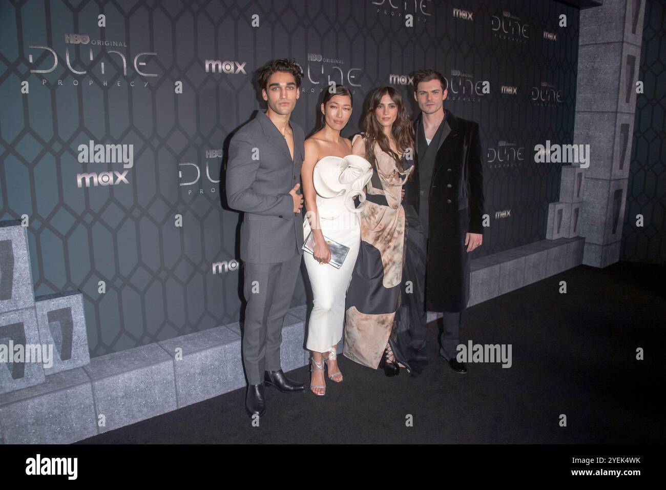 New York, États-Unis. 30 octobre 2024. La première mondiale de ''Dune : Prophecy'' de HBO aura lieu à New York, États-Unis, le 30 octobre 2024. Josh Heuston, Jihae, Sarah-Sofie Boussnina et Chris Mason assistent à l'événement au Jazz at Lincoln Center. (Photo de Thenews2/NurPhoto) crédit : NurPhoto SRL/Alamy Live News Banque D'Images