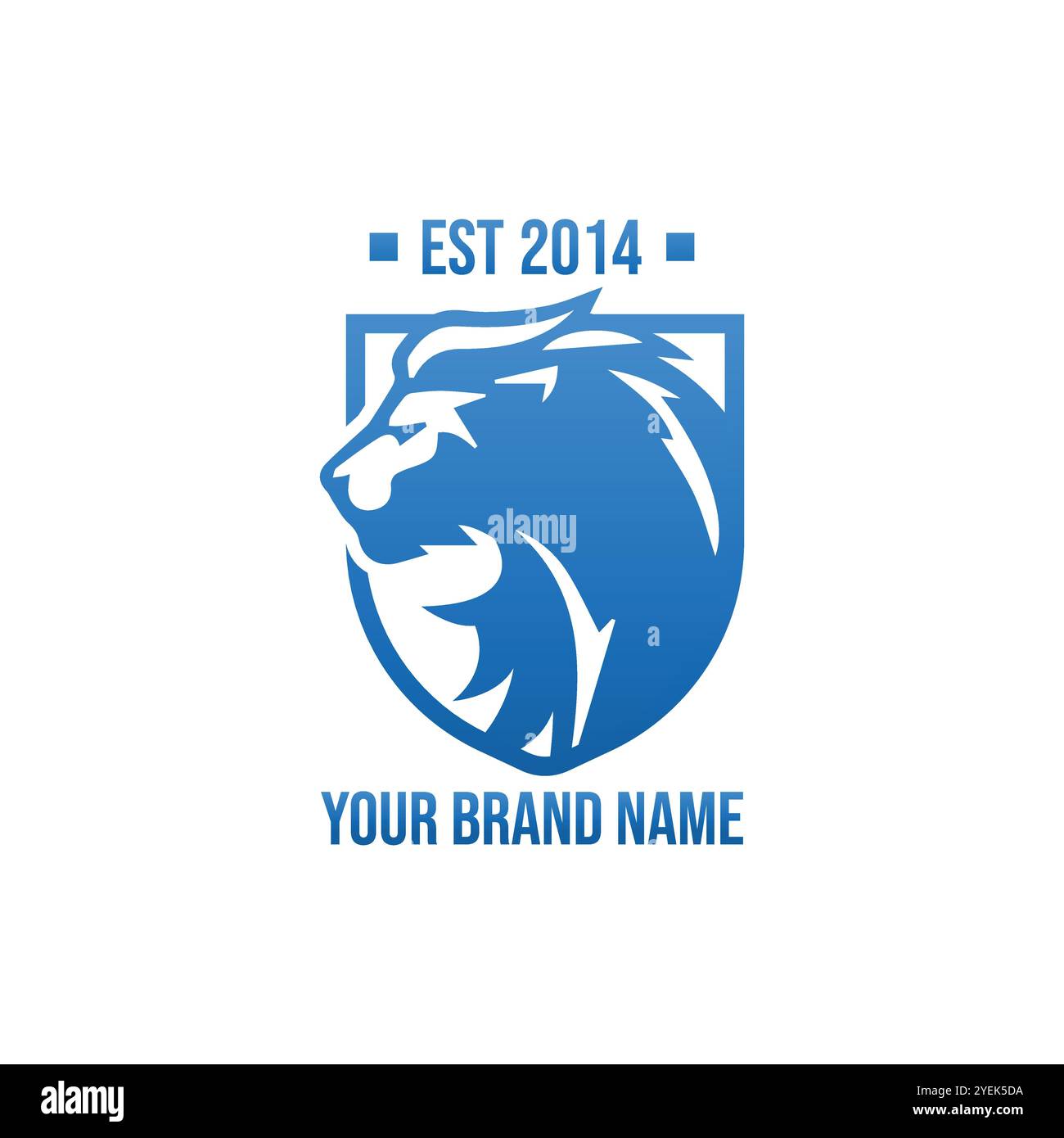 Logo de bouclier de lion, silhouette de tête de lion et icône vectorielle héraldique de la crête de bouclier. Modèle de conception de logo de bouclier de lion logo de tête de lion Illustration de Vecteur